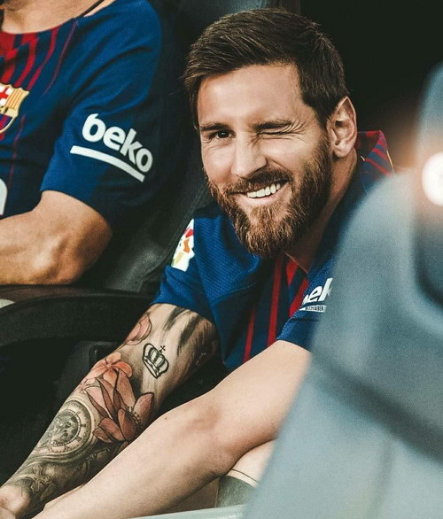 Messi short hair style